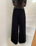 Cor 84 embroidered lace banding strap wide cotton long pants