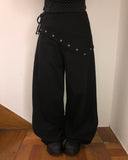 Maon Eyelet Scarf Layered Cotton Pants