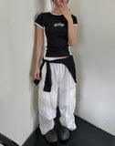 Sporty Star Printing Color Matching Short Sleeve