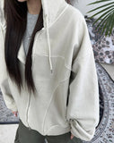 Hid Pigment Curved Hooded Zip-Up
