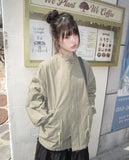 Rokel High-neck String Single-layer Short Field Jacket