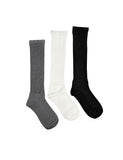 See-through basic rib long socks