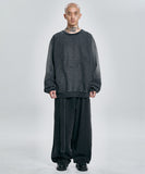 Paneled Denim Sweatshirt
