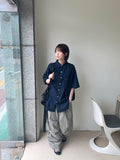 [unisex] Paldos Snap Parachute Nylon Wide Pants