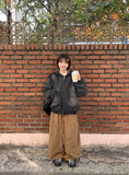 [unisex] Lanlan banding string corduroy carpender pants