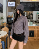Huz Pintuck Standard Check Shirt