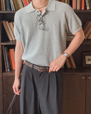 Cornell Waffle Collar Short Sleeve Knit