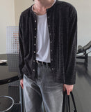 Nova Crop Heathered Round Cardigan