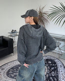 Toen Stone Knit Hood Zip-Up