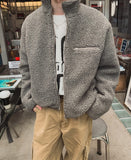 Fog High Neck Zipper Fleece Jacket