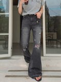 Crew Damage Bootcut Denim Pants