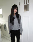 Elz Button Rib Hood Knit