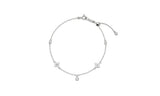 Essence Silver (W) Moissanite Flower Dainty Bracelet