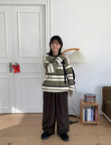 [unisex] Verody banding string vintage line wide fleece pants