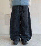 Yuhai Stripe Balloon Wide Denim Pants