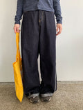 Muki Line Cut Raw Denim Wide Pants