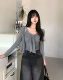 Simone Tie Ribbon Cardigan Set