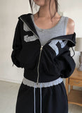 Kase Number Hood Zip-Up Pants Training Set