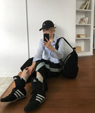 PINTUCK STRIPE CROP SH