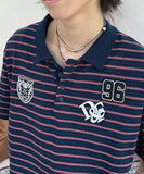 Tony Wappen Stripe Collar Tee