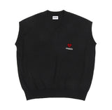 Heart Board Embroidery Knit Vest
