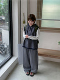 Deranki Stripe Over Hood Knit Vest