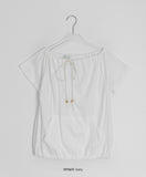 Simolin Shirring Strap Short Sleeve Tee