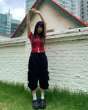 Movic Banding Pintuck Cargo Bermuda Pants