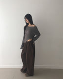 Turnon Cotton Color Wide Banding Pants