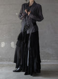 Resin Bohemian Unbalanced Tiered Skirt