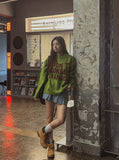 On Me Pleats Denim Skirt