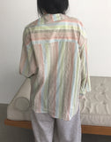 Caria See-through Stripe Shirt