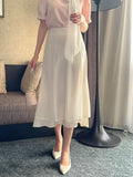 Denain Chiffon Double Layered Long Skirt