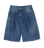 Tie Dye Bermuda Two-Tuck Shorts Denim