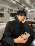 Button High Neck Knit