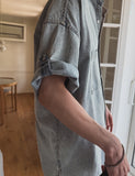 Danish Roll Up Half Denim Shirt