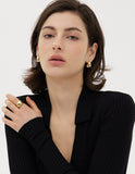 Champagne Full Moon Silver Wide Ring