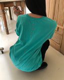 [Unisex] Ricket Back Eyelet Short Sleeve T-shirt