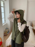 [Unisex] Colline Layered Nylon Hood Vest