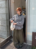 [Unisex] Cruhi Keyring Banding Balloon Wide Pants