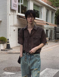 Rodin Wrinkle Two-Pocket Short Sleeve Shirt