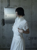 Riren Summer Shirred Zip-up