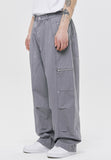 BIKER WASHED WIDE PANTS