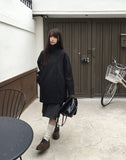 Moochi Balmacaan Over Wool Midi Coat