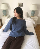 Hake Bokashi Roll-up Avant Fit Boat Neck Knit