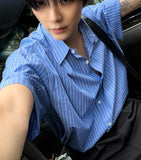 Poseulrin Stripe Short Sleeve Shirt