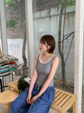 Fushke Color Matching Layered Cap sleeveless