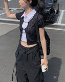 Sera Heart Chain Crop Cardigan