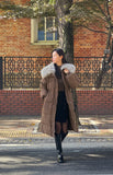 Ziel Fox Fur Collar String Duck Down Long Padding