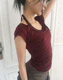 Reya Halter Short Sleeve T-shirt